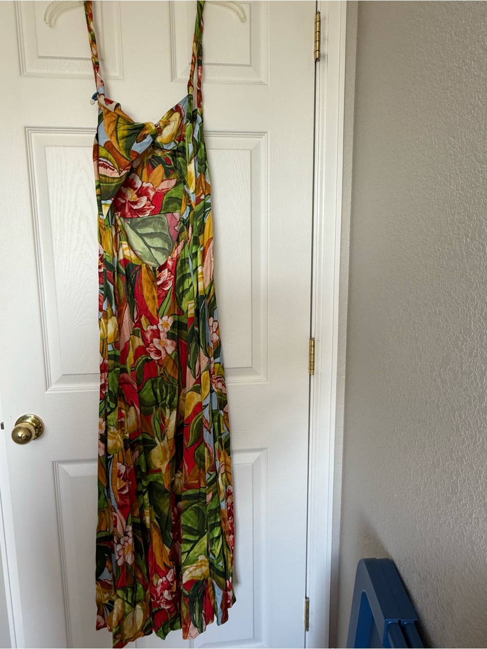 FARM Rio Tropical Floral Maxi Dress — Green, Orange, Yellow - Picture 5 of 9